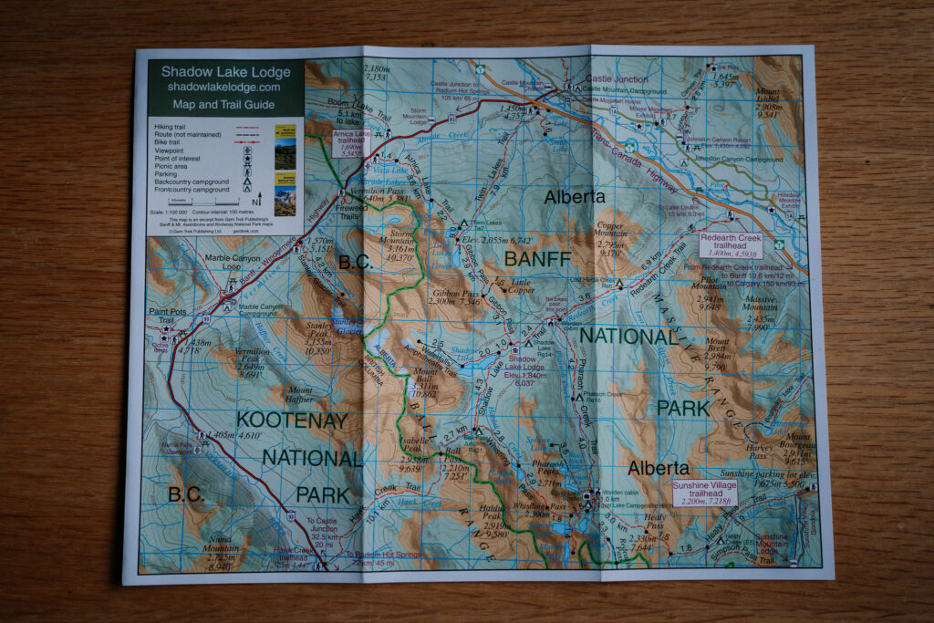 Shadow Lake Lodge trail map